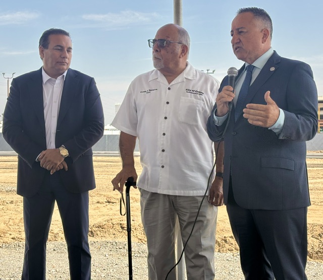 Mayor Frank J. Navarro at the Chandi Group Holiday Inn Express groundbreaking in Colton — marking new business investment in the city. Photo 16 of 24.