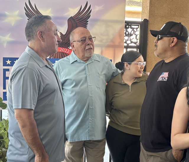 Mayor Frank J. Navarro at the 2026 re-election campaign kickoff in Colton, California, with family, supporters, and community members. Photo 24 of 34.