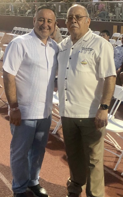 Mayor Frank J. Navarro at the 2026 re-election campaign kickoff in Colton, California, with family, supporters, and community members. Photo 30 of 34.