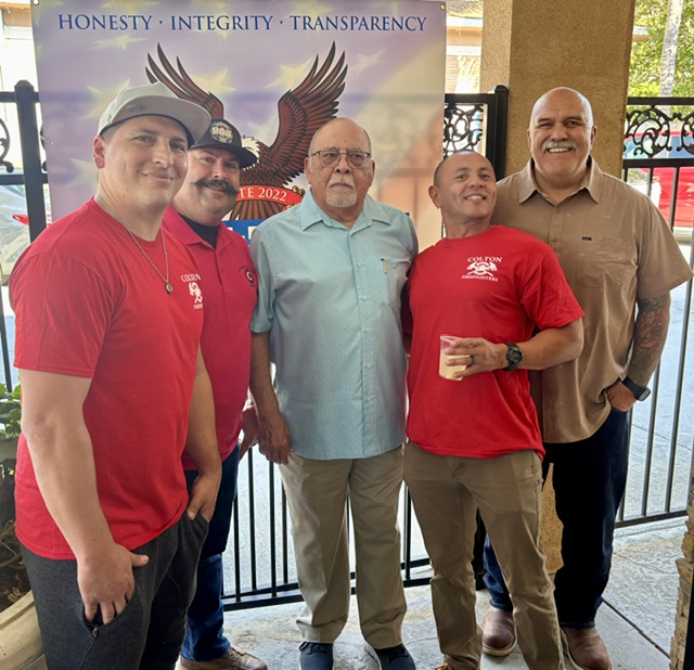 Mayor Frank J. Navarro at the 2026 re-election campaign kickoff in Colton, California, with family, supporters, and community members. Photo 16 of 34.