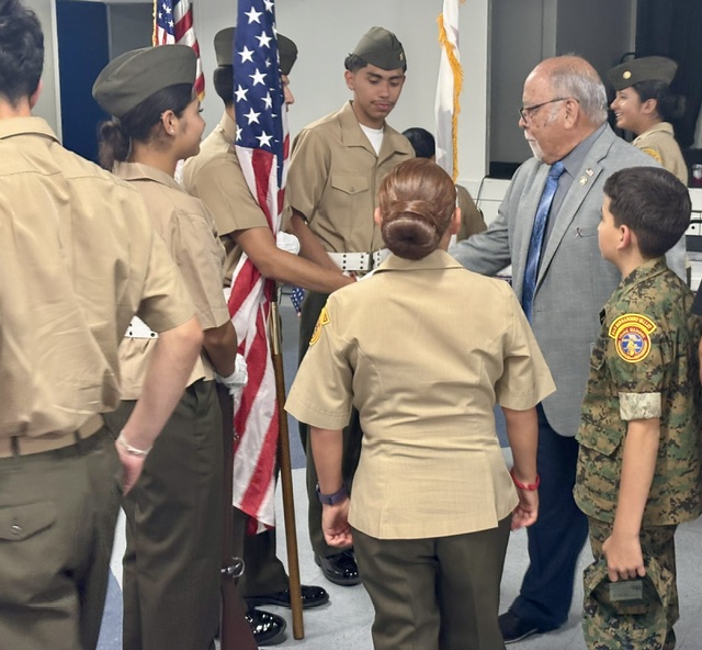 Mayor Frank J. Navarro at the City of Colton's Memorial Day 2026 ceremony honoring veterans and fallen service members. Photo 20 of 25.
