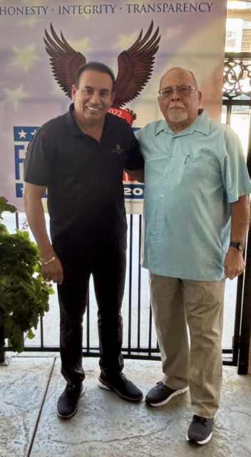 Mayor Frank J. Navarro at the 2026 re-election campaign kickoff in Colton, California, with family, supporters, and community members. Photo 11 of 34.
