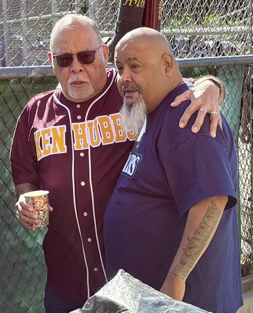 Mayor Frank J. Navarro celebrating Colton youth at the Ken Hubbs Little League closing ceremonies. Photo 4 of 23.
