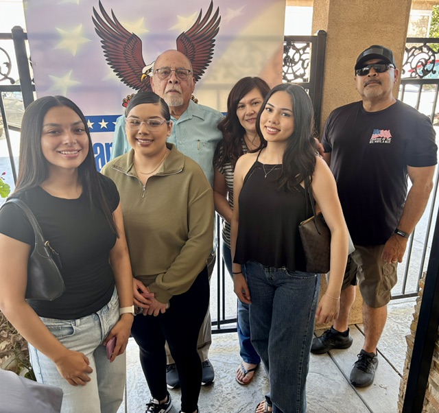 Mayor Frank J. Navarro at the 2026 re-election campaign kickoff in Colton, California, with family, supporters, and community members. Photo 20 of 34.