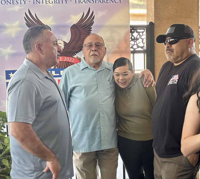 Mayor Frank J. Navarro at the 2026 re-election campaign kickoff in Colton, California, with family, supporters, and community members. Photo 23 of 34.